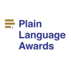 Logo for the Plain Language Awards.